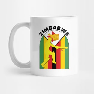 Zimbabwe Cricket Batsman Zimbabwe Flag Mug